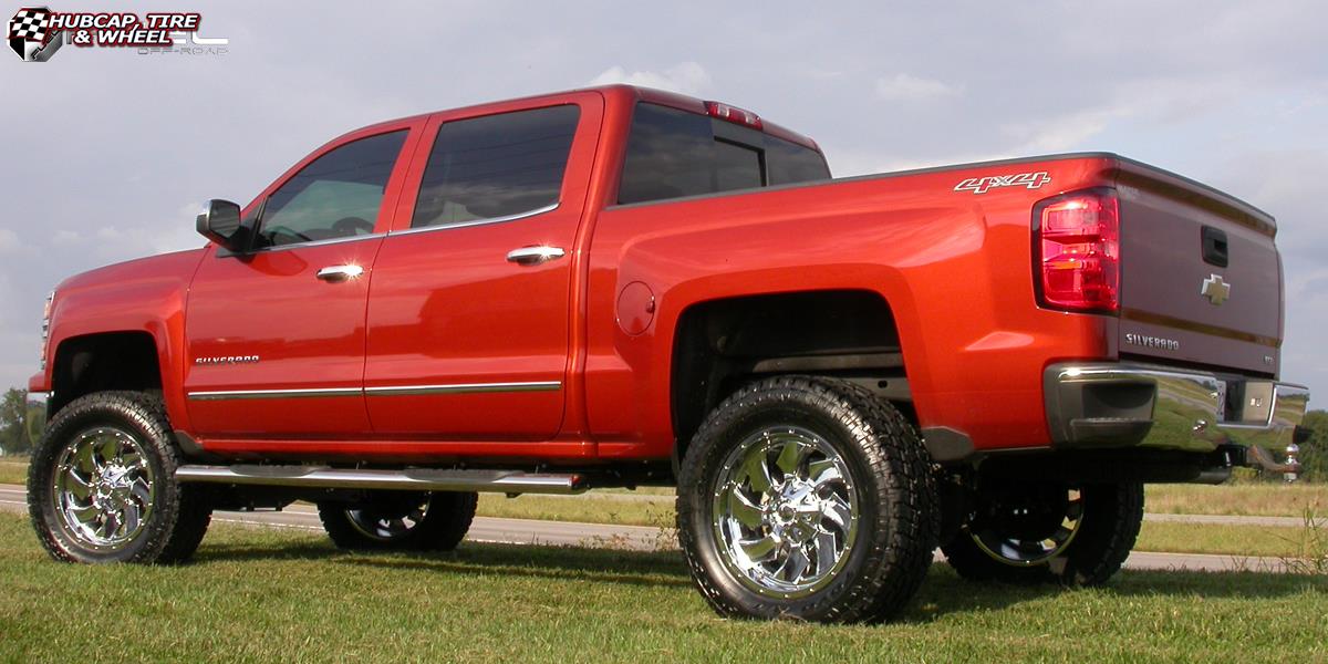 vehicle gallery/chevrolet silverado fuel cleaver d573 20X9  Chrome wheels and rims